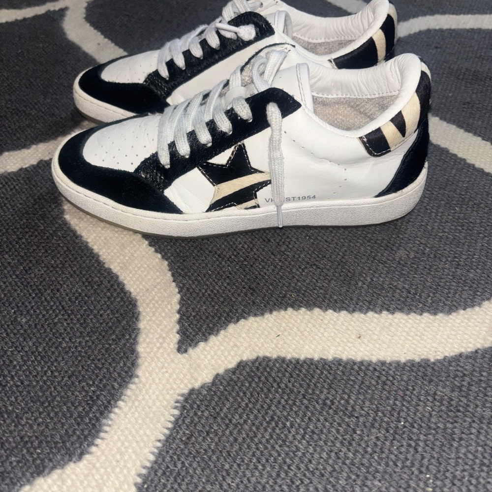 Black and White Star Sneakers